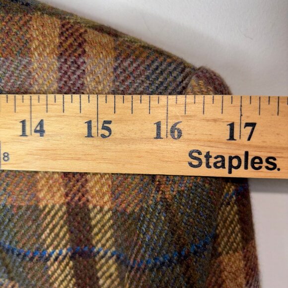 Vintage Evan Picone Tweed Double Breasted Blazer Size 4 Brown Plaid Wool Jacket - Picture 13 of 16